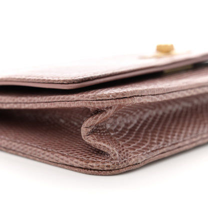 Chanel Lizard Reissue Wallet on Chain WOC Pink 9 of 11