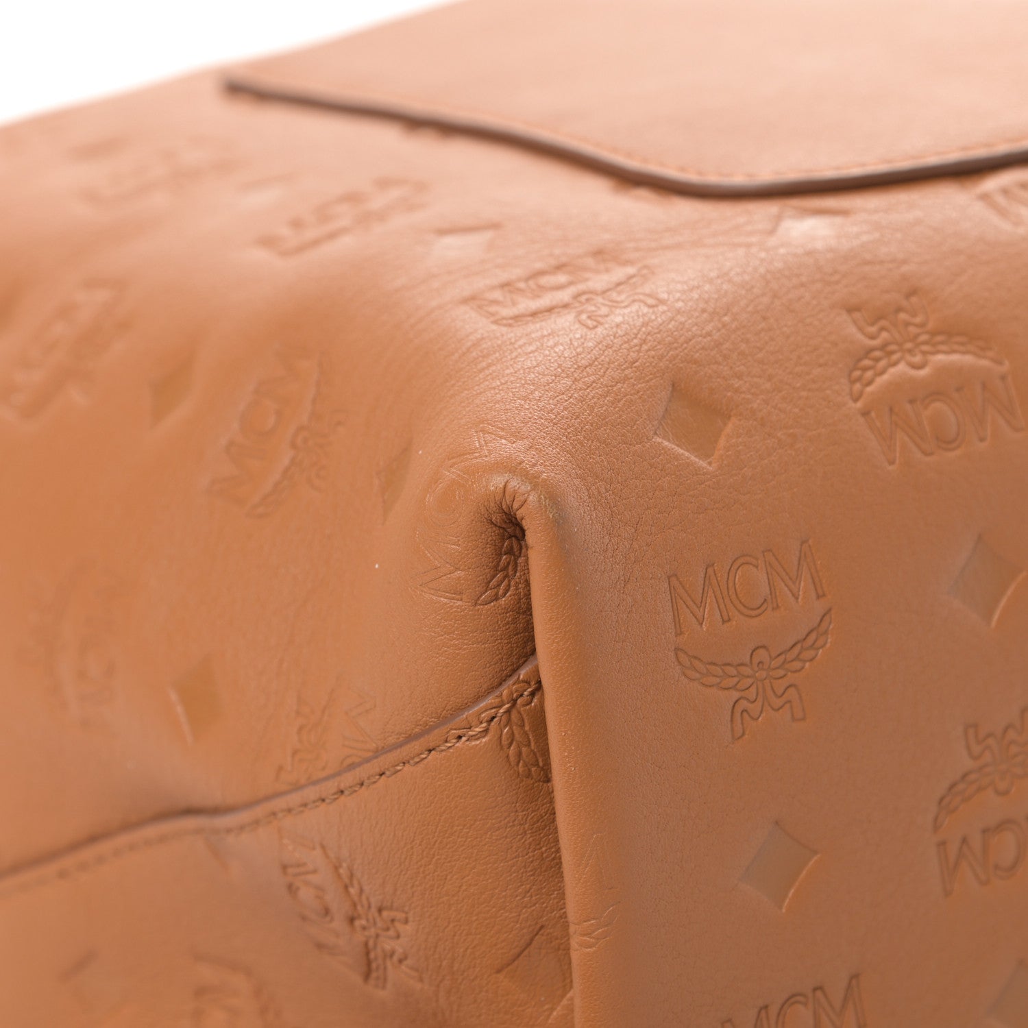 MCM Calfskin Ottomar Monogram Large Klara Hobo Cognac 12 of 12