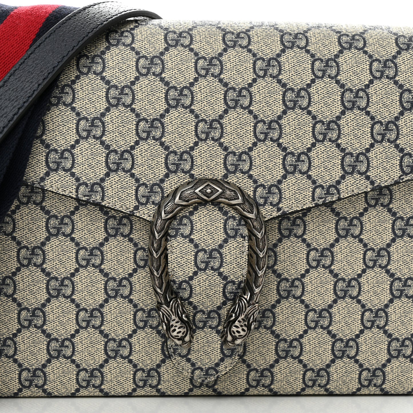 GG Supreme Monogram Dionysus Messenger Bag Beige Blue