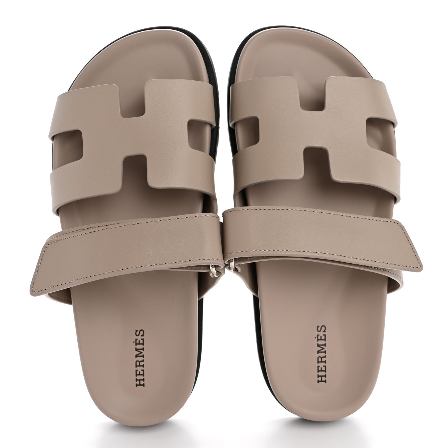 Hermes Calfskin Womens Chypre Sandals 36 Beige Mastic 2 of 10