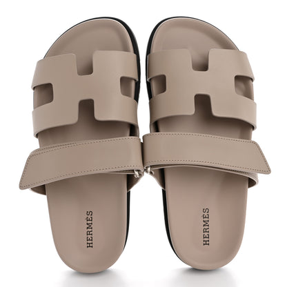Hermes Calfskin Womens Chypre Sandals 36 Beige Mastic 2 of 10