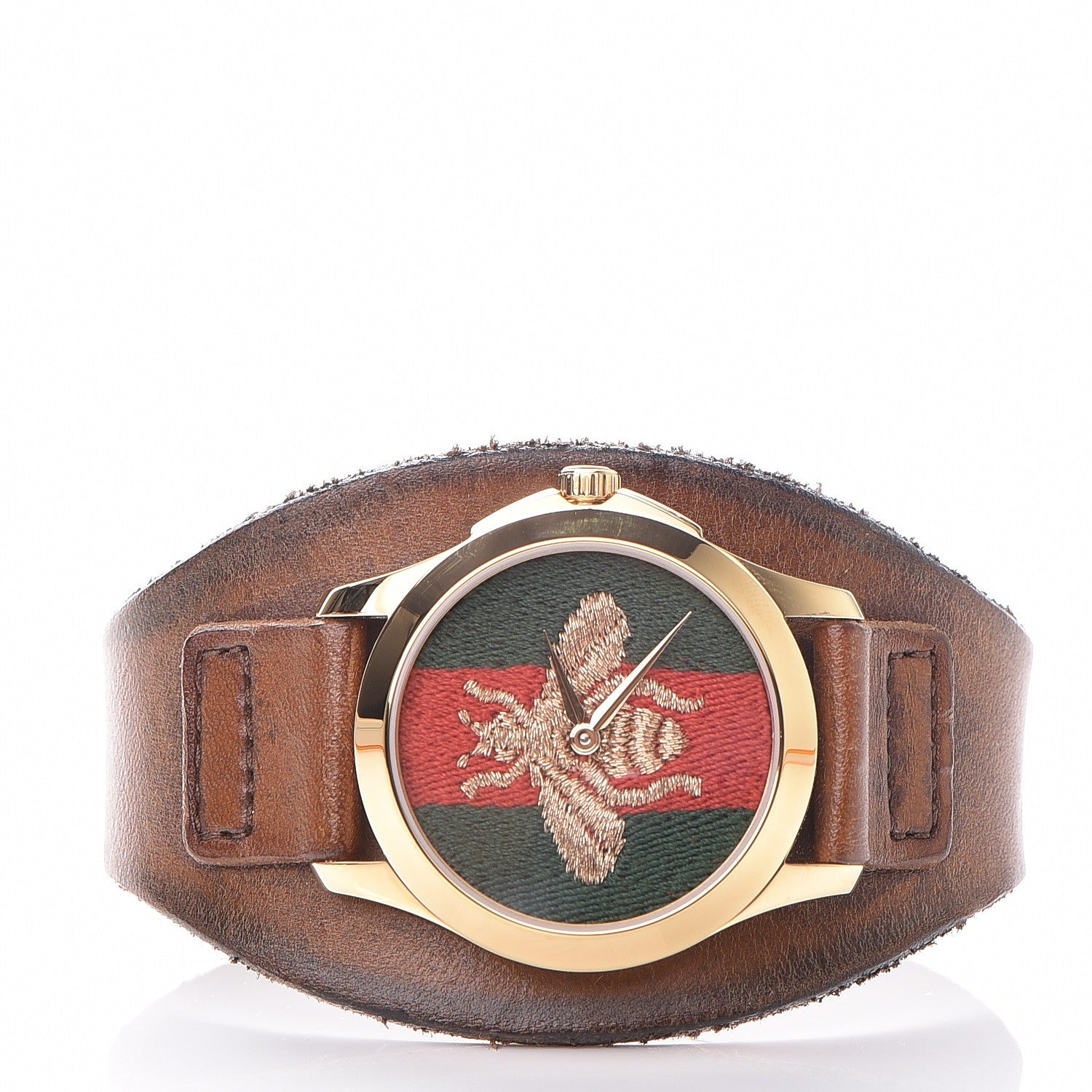 Gucci Stainless Steel Calfskin 38mm Le Marché Des Merveilles Bee Quartz Watch 3 of 5