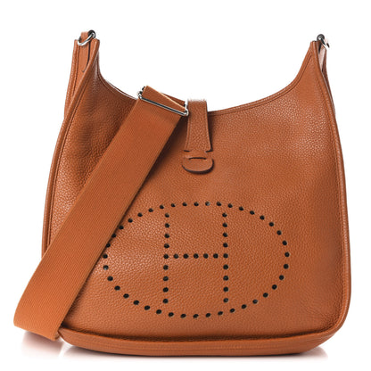 Hermes Taurillon Clemence Evelyne III GM Orange 1 of 9