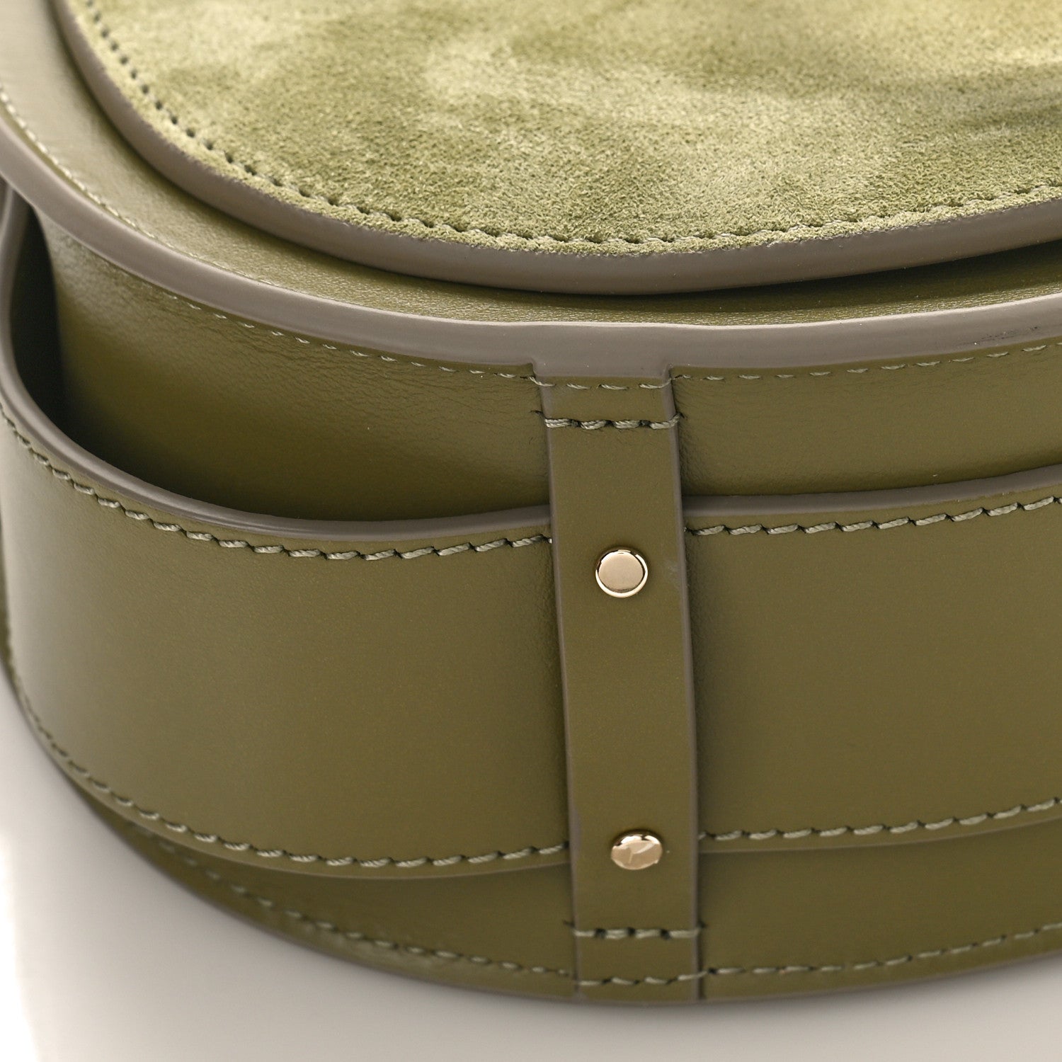 Chloe Calfskin Suede Small Tess Bag Green 7 of 8