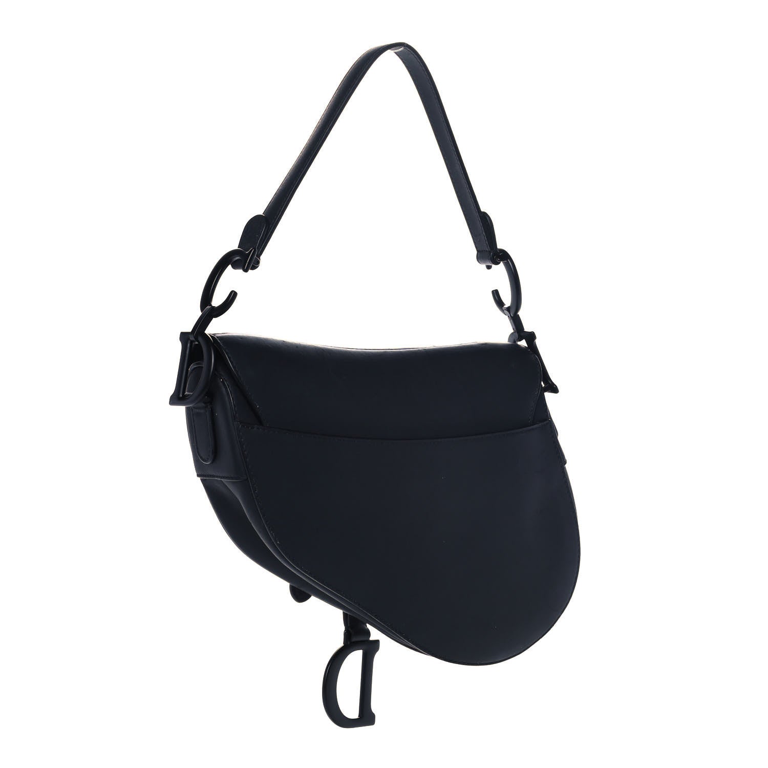 Christian Dior Ultra Matte Calfskin Saddle Bag Black 3 of 15