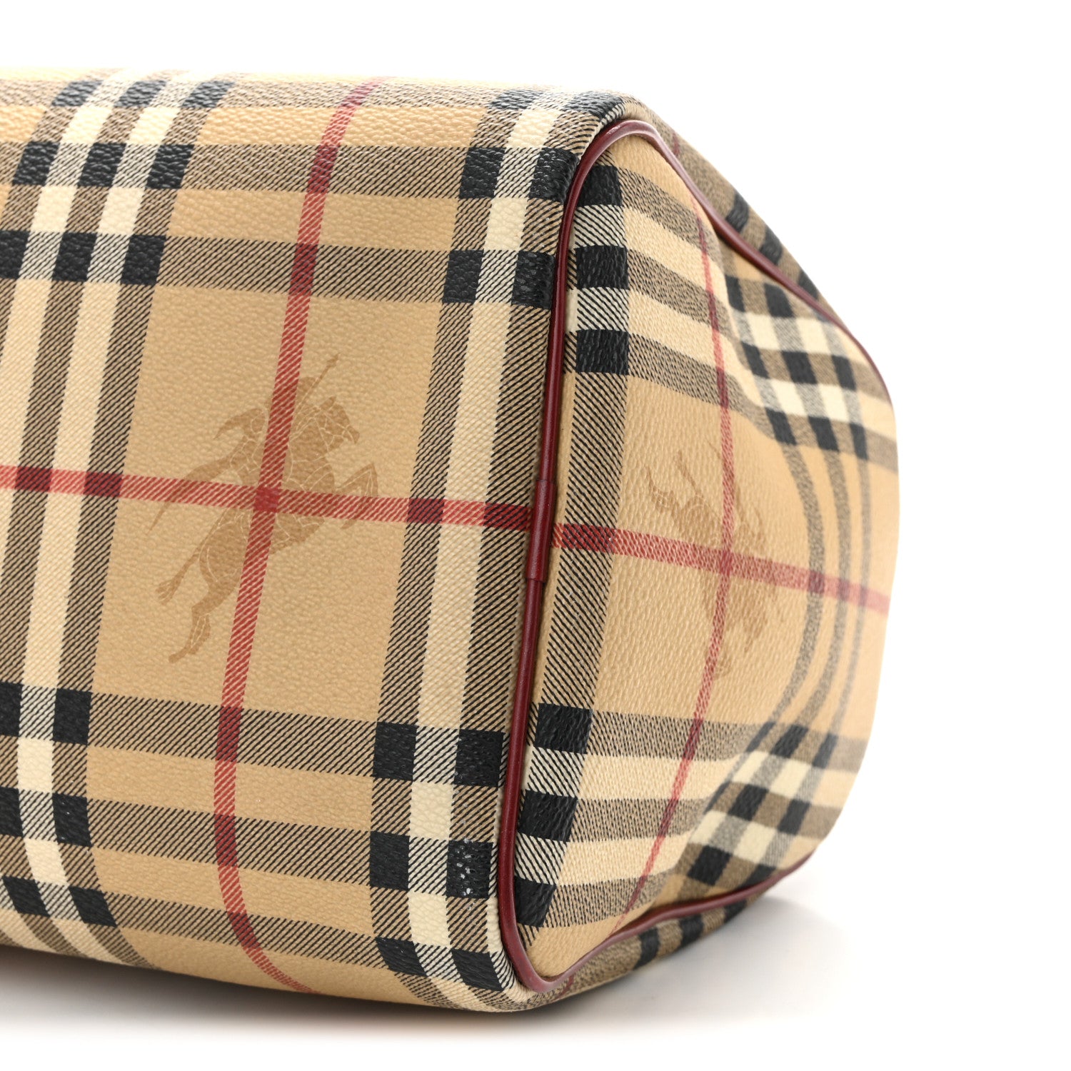 Burberry Haymarket Check Bowling Bag Red 10 of 10
