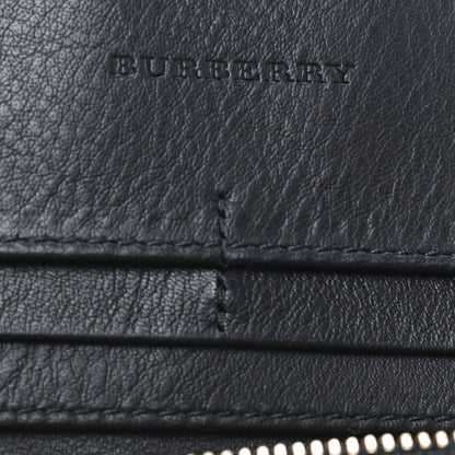 Burberry Calfskin Horseferry Check Porter Continental Wallet Black 6 of 6