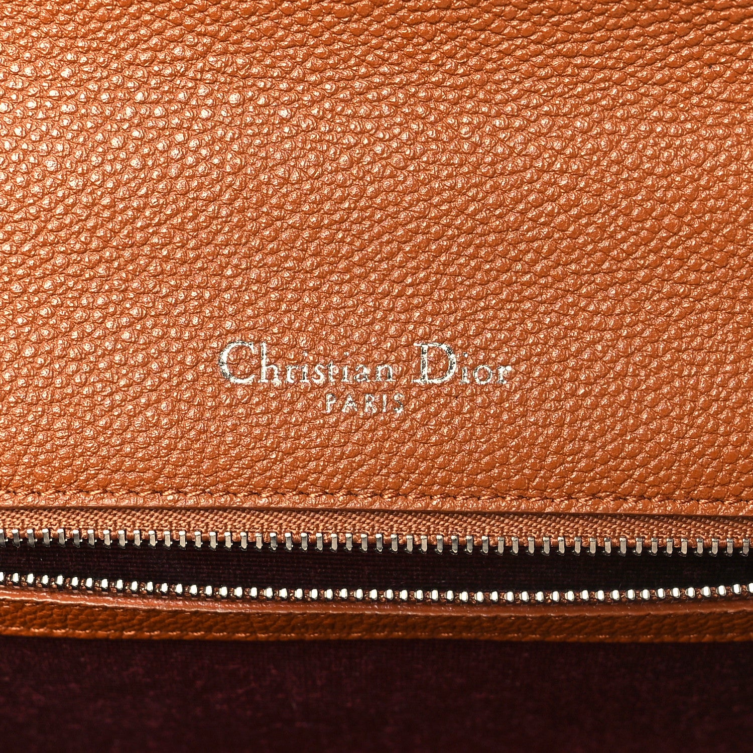 Christian Dior Grained Calfskin Medium Diorama Flap Bag Brown 6 of 9