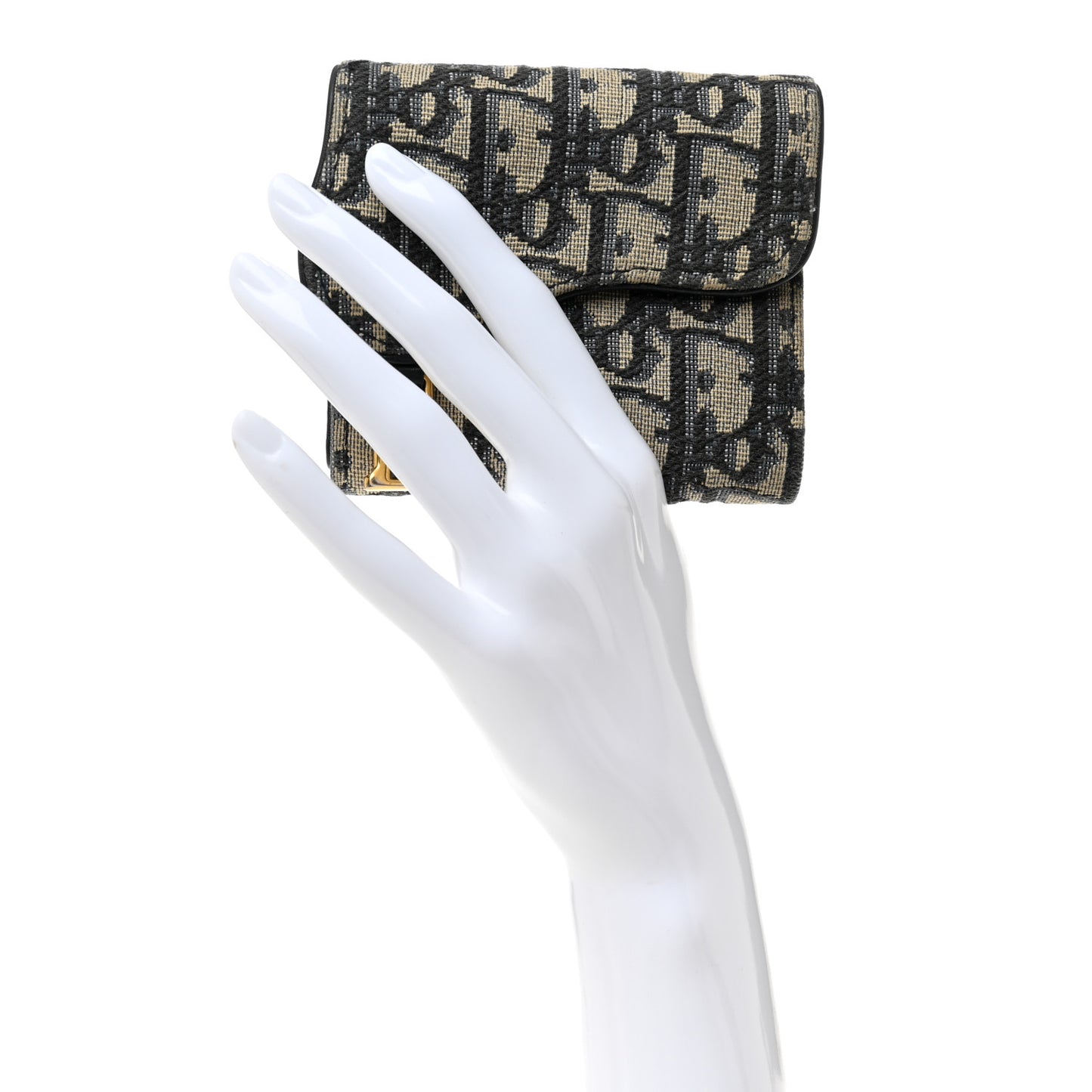 Oblique Saddle Lotus Wallet Blue