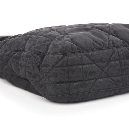 Christian Dior Nylon Monogram Fur Cannage Tote Black 8 of 9