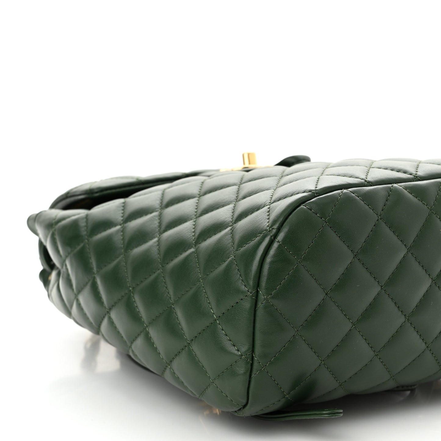 Calfskin Quilted Small Urban Spirit Backpack Dark Green