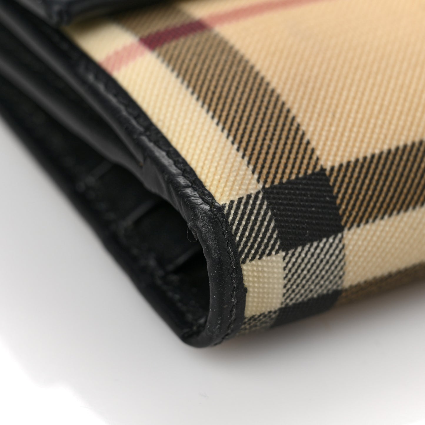 House Check Compact Wallet Black