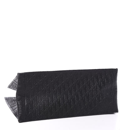 Christian Dior Oblique Calfskin Embossed Book Tote Black 3 of 9