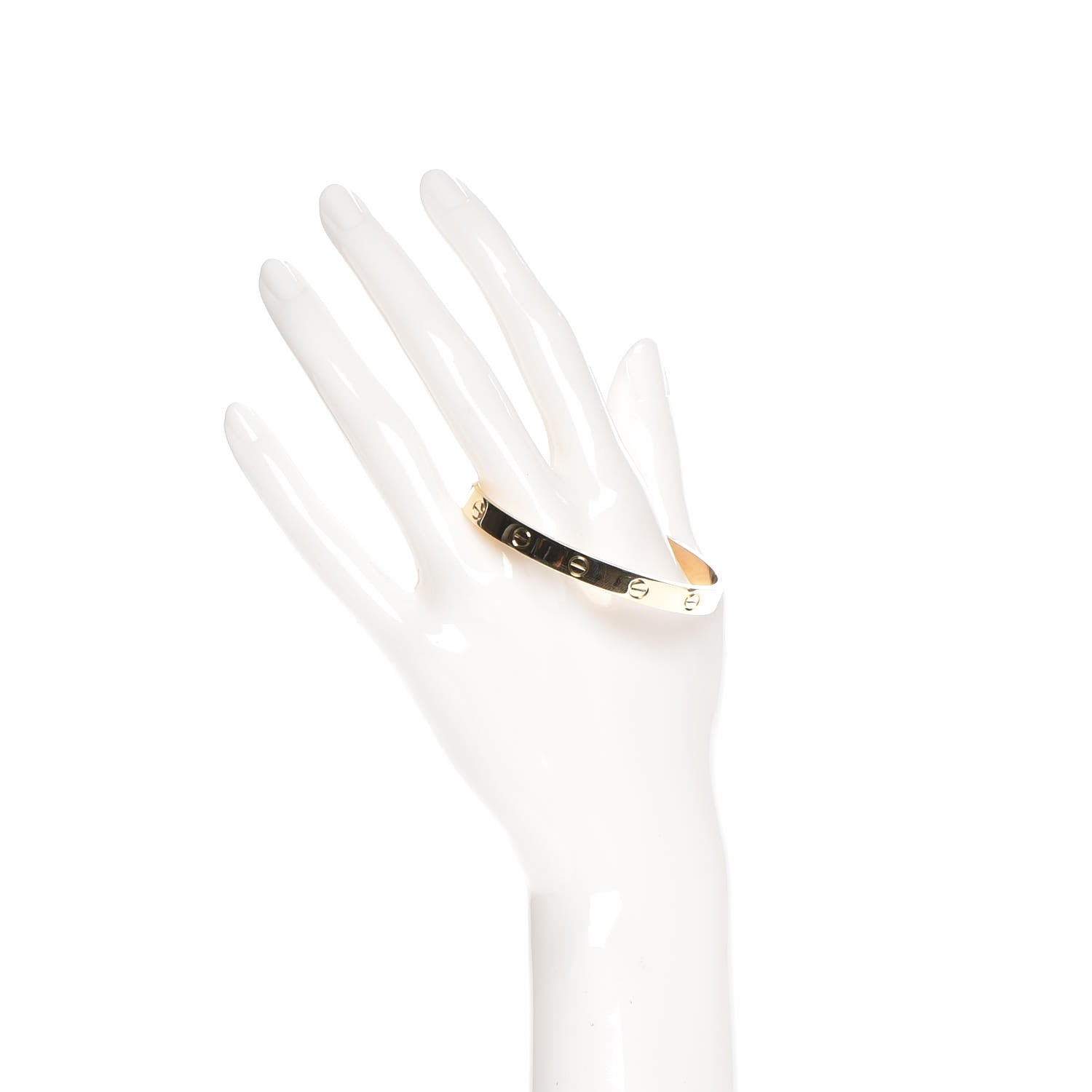 Cartier 18K Yellow Gold LOVE Cuff Bracelet 17 2 of 8