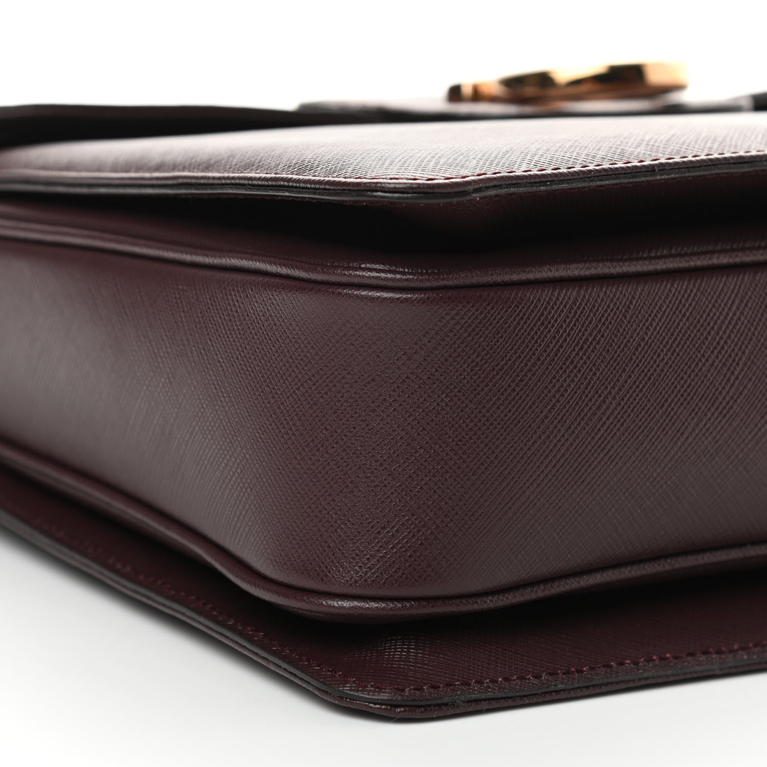 Salvatore Ferragamo Calfskin Gancini Top Handle Shoulder Bag Burgundy 9 of 13