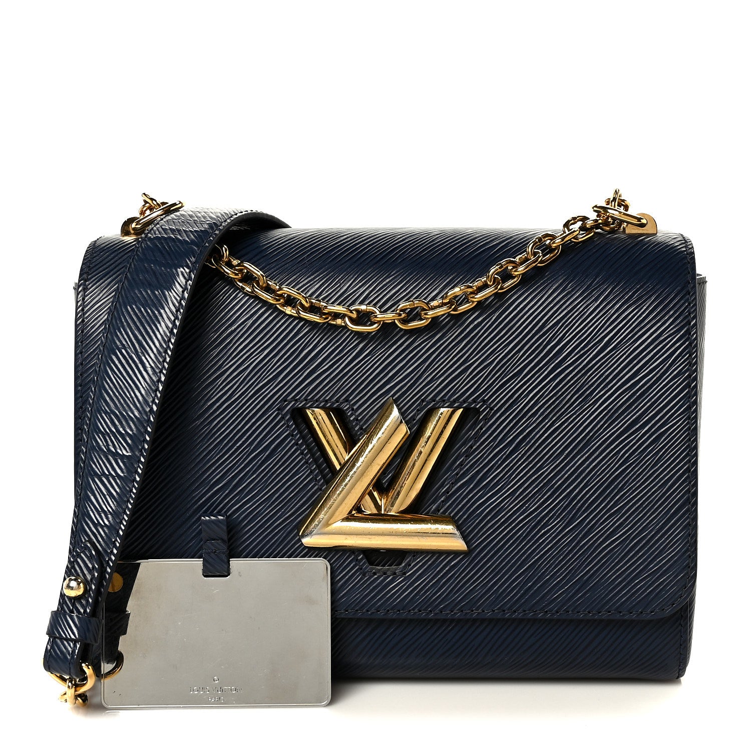 Louis Vuitton Epi Twist Shoulder Bag MM Indigo 3 of 11