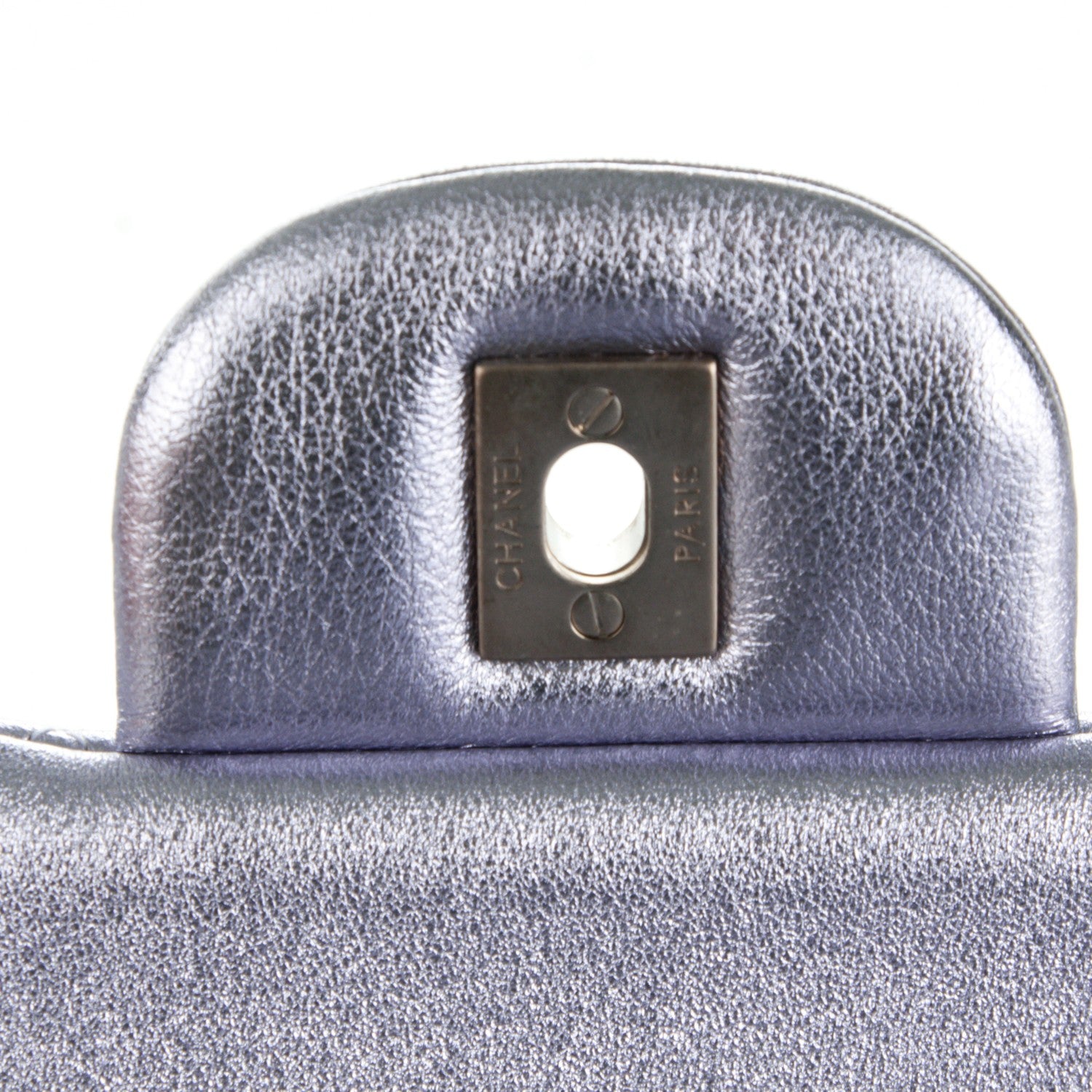 Chanel Metallic Lambskin Quilted Jumbo Double Flap Light Purple 7 of 9
