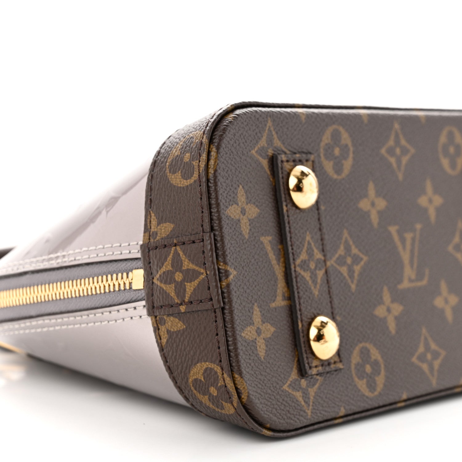 Louis Vuitton Vernis Monogram Alma BB Taupe Metallise 9 of 12
