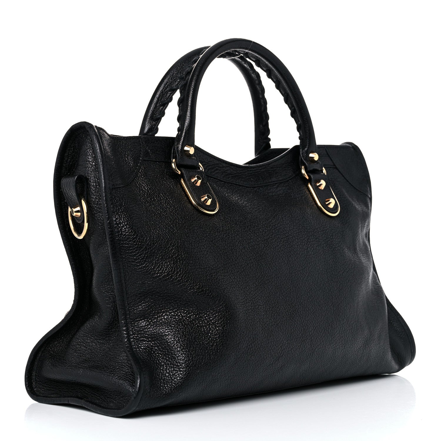 Balenciaga Chevre Gold Metallic Edge Hardware City Black 4 of 15