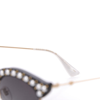 Gucci Pearl Cat Eye Sunglasses GG0212S Black 5 of 8