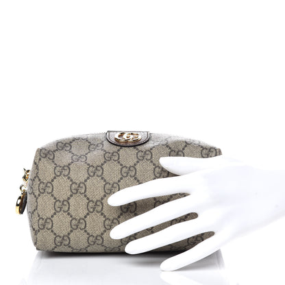 Gucci Soft GG Supreme Monogram Calfskin Medium Ophidia Cosmetic Case Beige Ebony New Acero 2 of 9