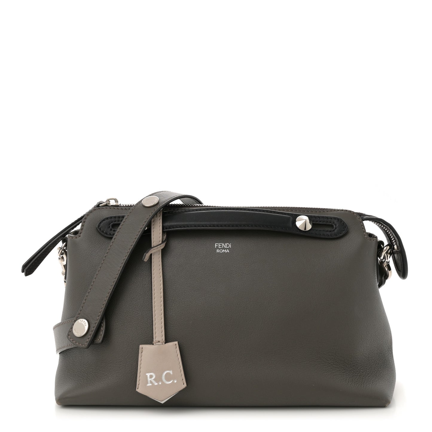 Vitello Dolce 4 Color Medium By The Way Boston Bag Carbone Grigio Polvere Multicolor