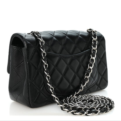 Chanel Lambskin Quilted Mini Rectangular Flap Black 3 of 11