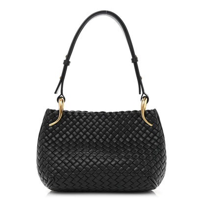 Bottega Veneta Nappa Intrecciato Small Clicker Shoulder Bag Black 1 of 8