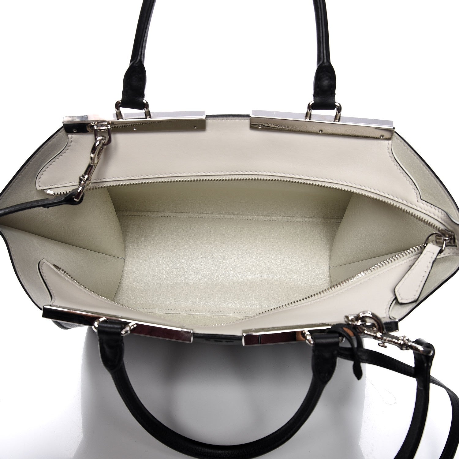 Fendi Vitello Dolce Shiny Nappa Petite 3Jours Tote Black 6 of 9