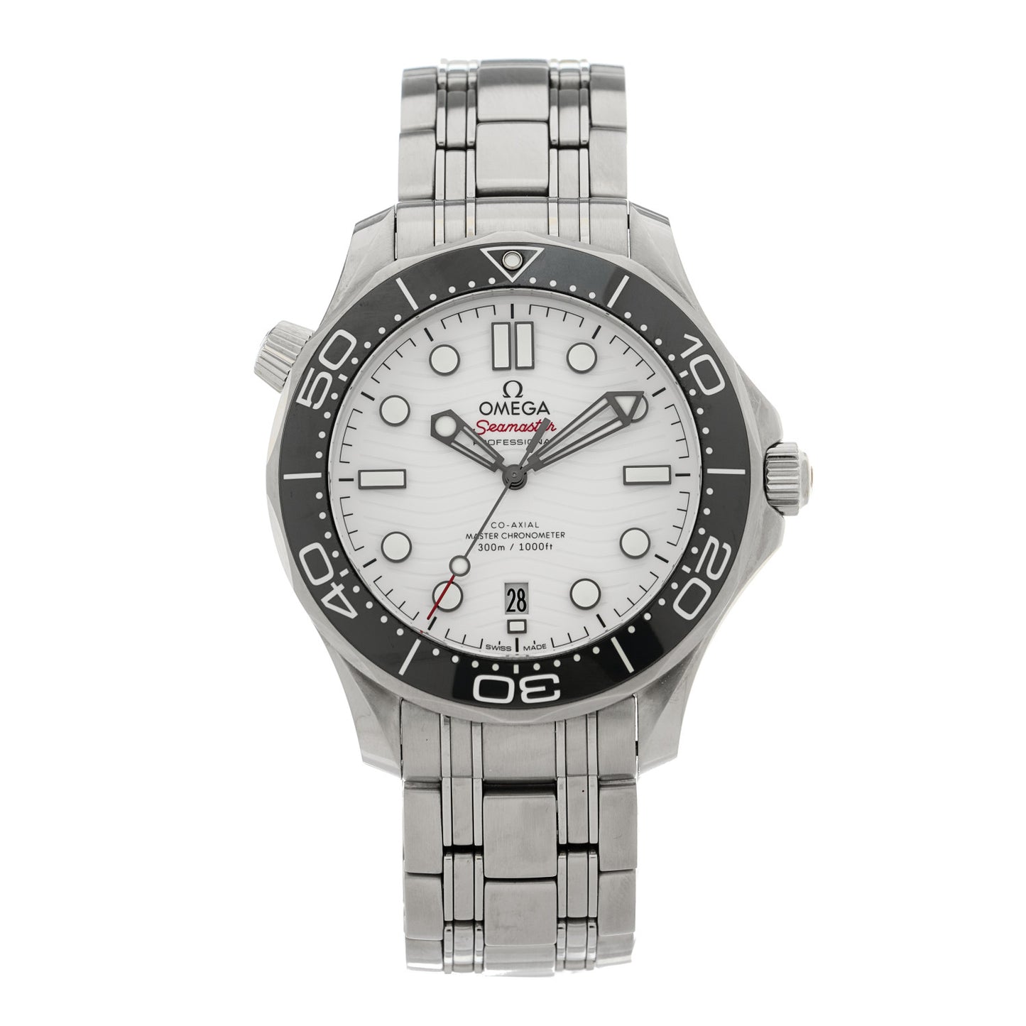 Stainless Steel 42mm Seamaster 300m Automatic Watch White 210.30.42.20.04.001