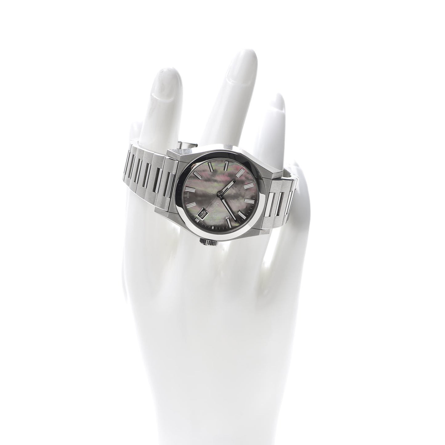 Stainless Steel Black Mother of Pearl 36mm Pantheon Quartz Watch