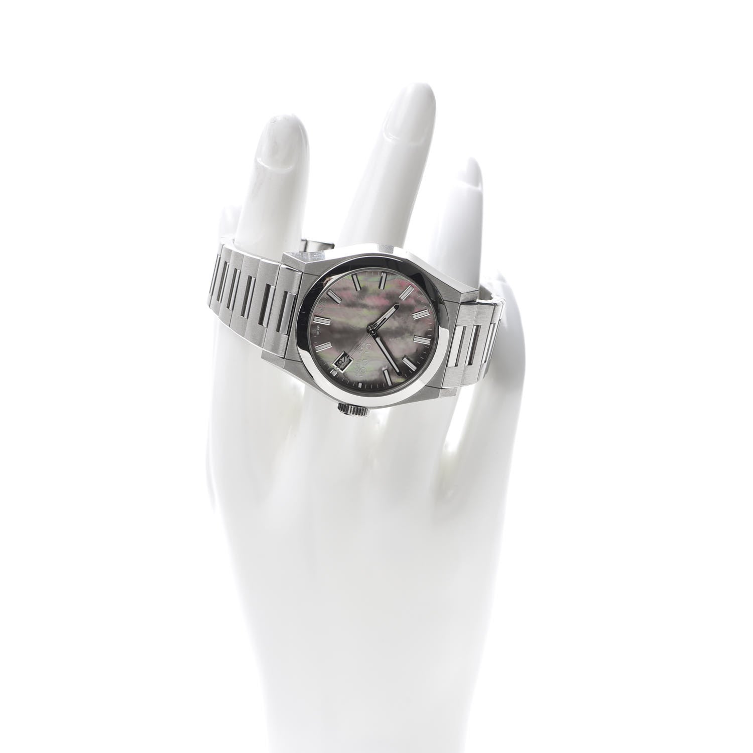 Gucci Stainless Steel Black Mother of Pearl 36mm Pantheon Quartz Watch 2 of 7