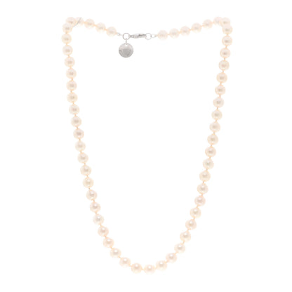 Tiffany 18K White Gold Akoya Pearl 6.5-7mm Essential Necklace 3 of 5