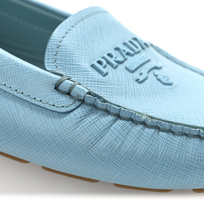 Prada Saffiano Logo Womens Loafers 39 Turchese 10 of 11