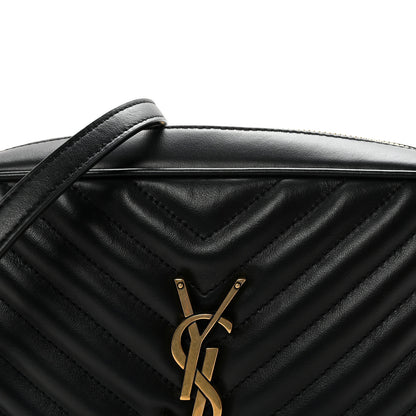 Saint Laurent Calfskin Matelasse Monogram Lou Camera Bag Black 7 of 9
