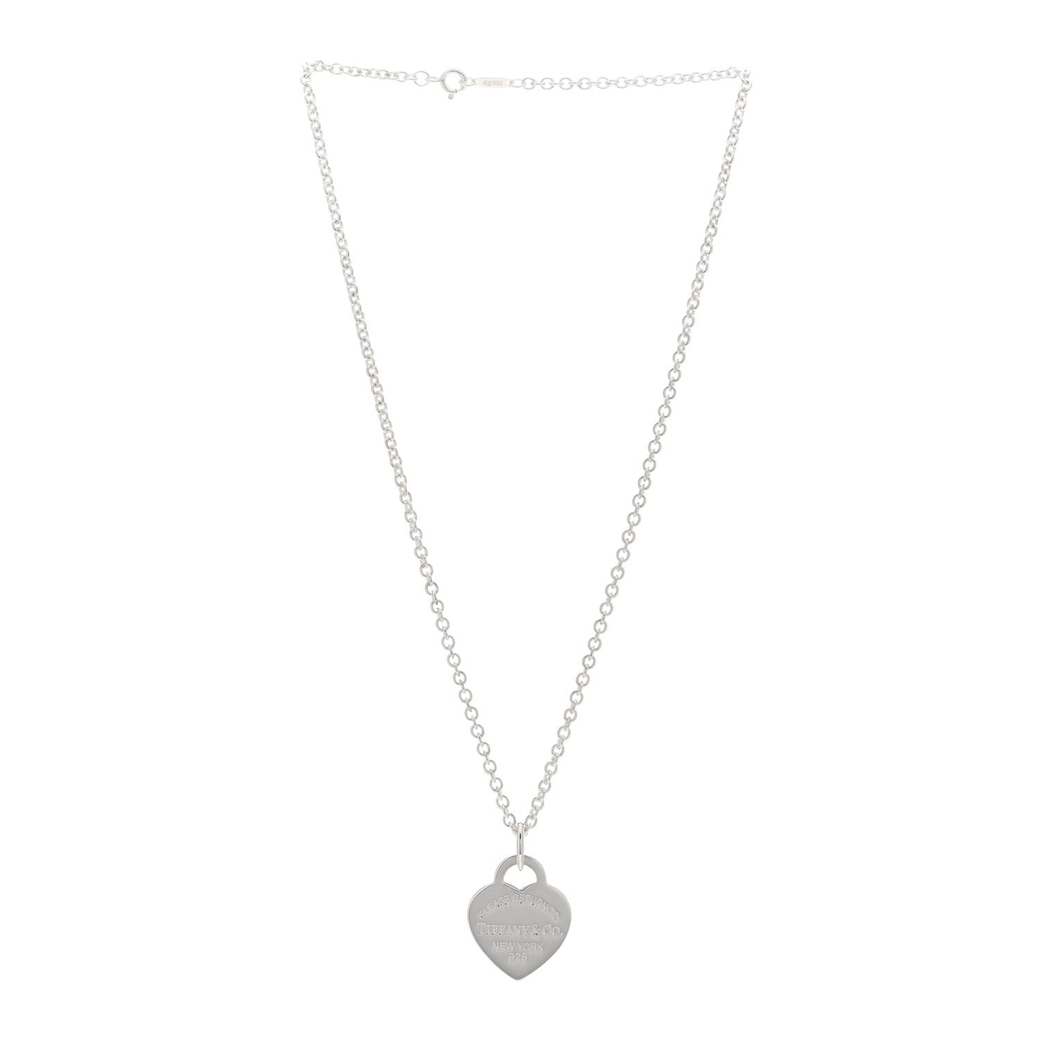 Tiffany Sterling Silver Medium Return To Tiffany Heart Pendant Necklace 3 of 4