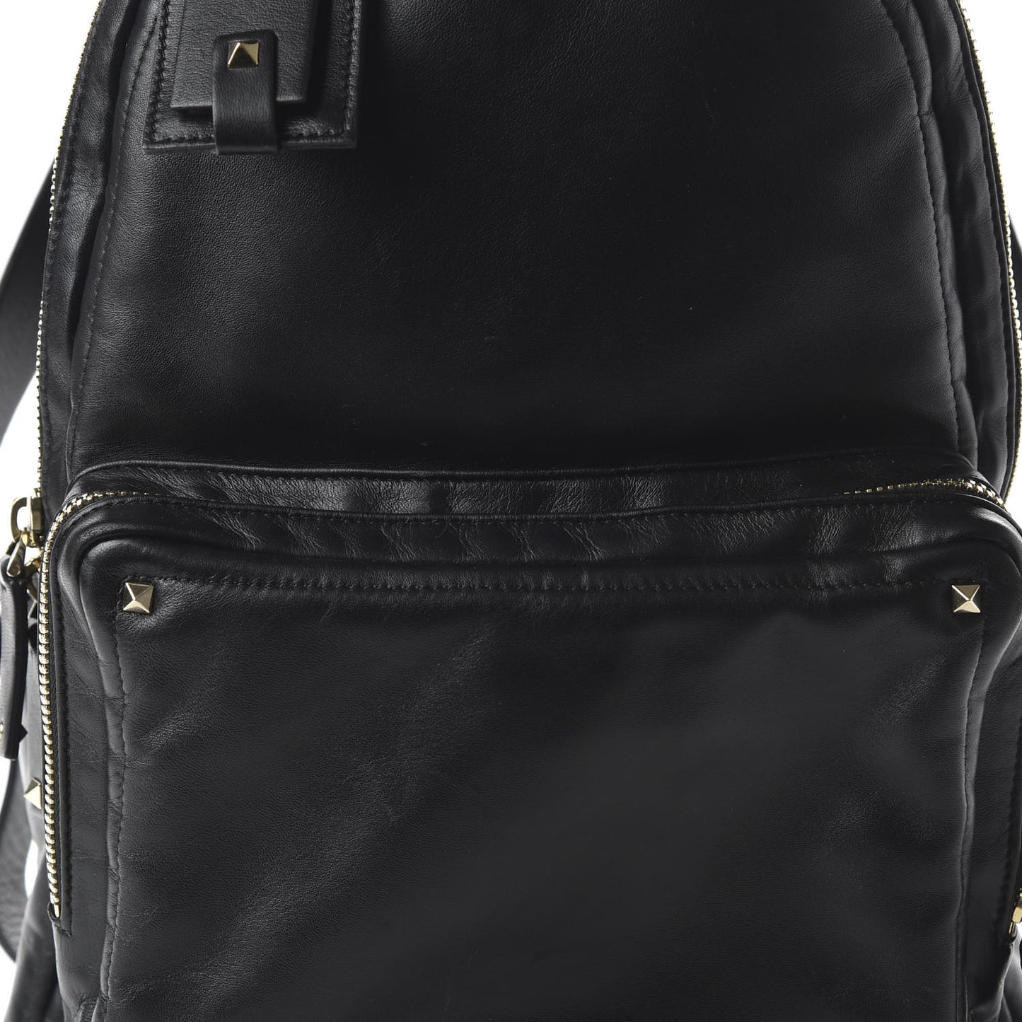 Calfskin Rockstud Backpack Black