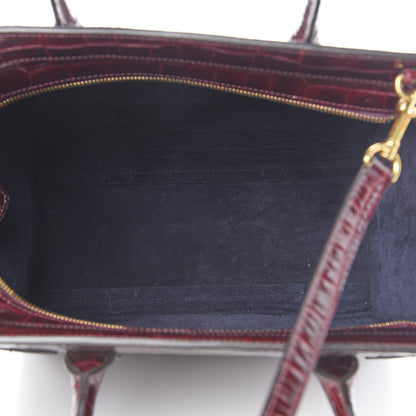 Mulberry Crocodile Embossed Calfskin Small Zipped Bayswater Oxblood 6 of 16