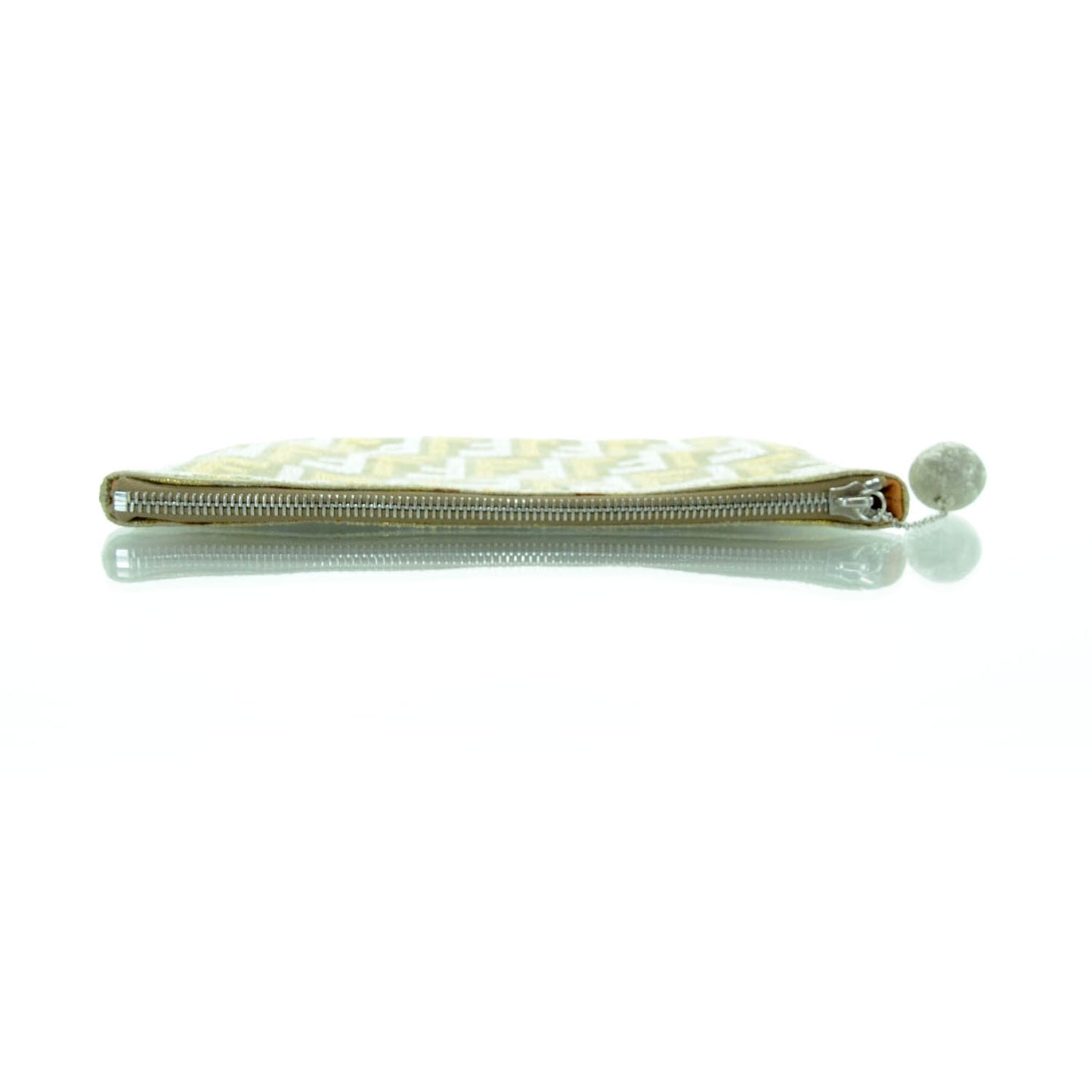 Metallic Lurex Zucca Clutch Bag Gold Silver