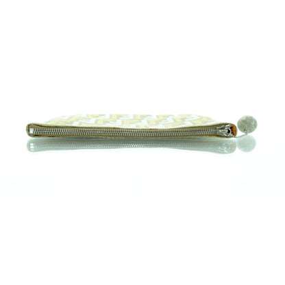 Fendi Metallic Lurex Zucca Clutch Bag Gold Silver 3 of 8
