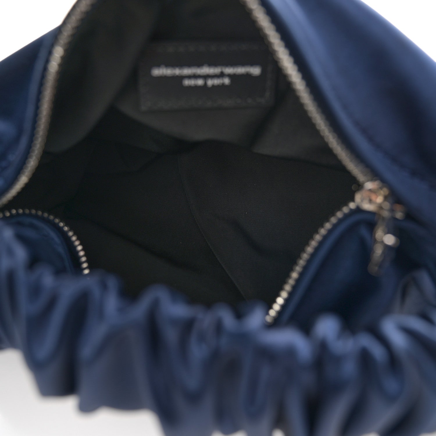 Alexander Wang Satin Mini Scrunchie Bag Night Sky 5 of 10