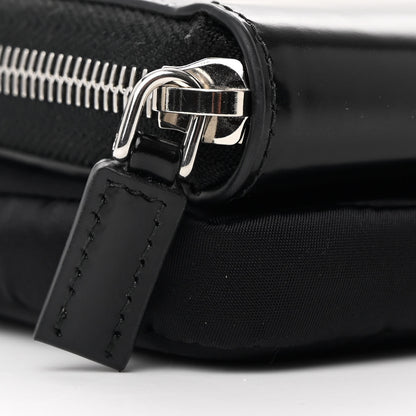 Prada Brushed Calfskin Mini Crossbody Pouch Black 10 of 12