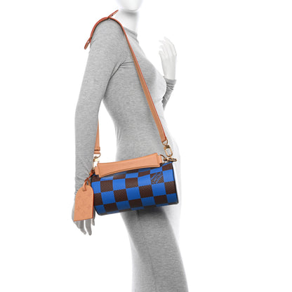 Louis Vuitton Damier Pop Soft Polochon PM Blue 2 of 10