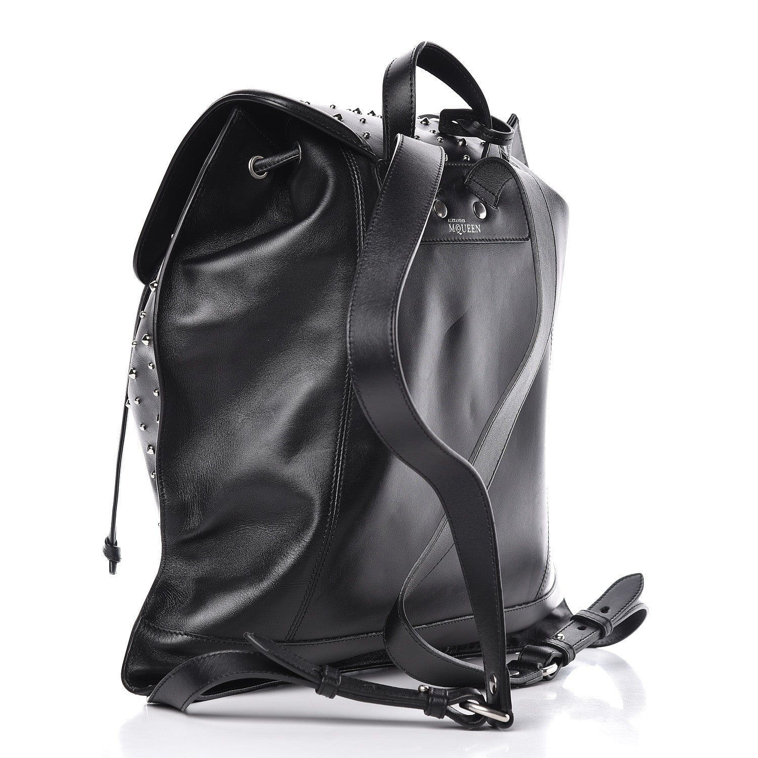 Alexander McQueen Calfskin Studded Padlock Backpack Black 4 of 12