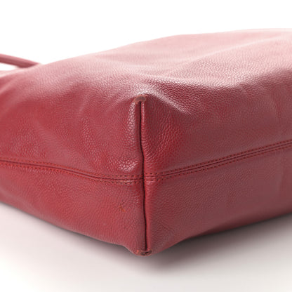Chanel Caviar CC Tote Red 10 of 11