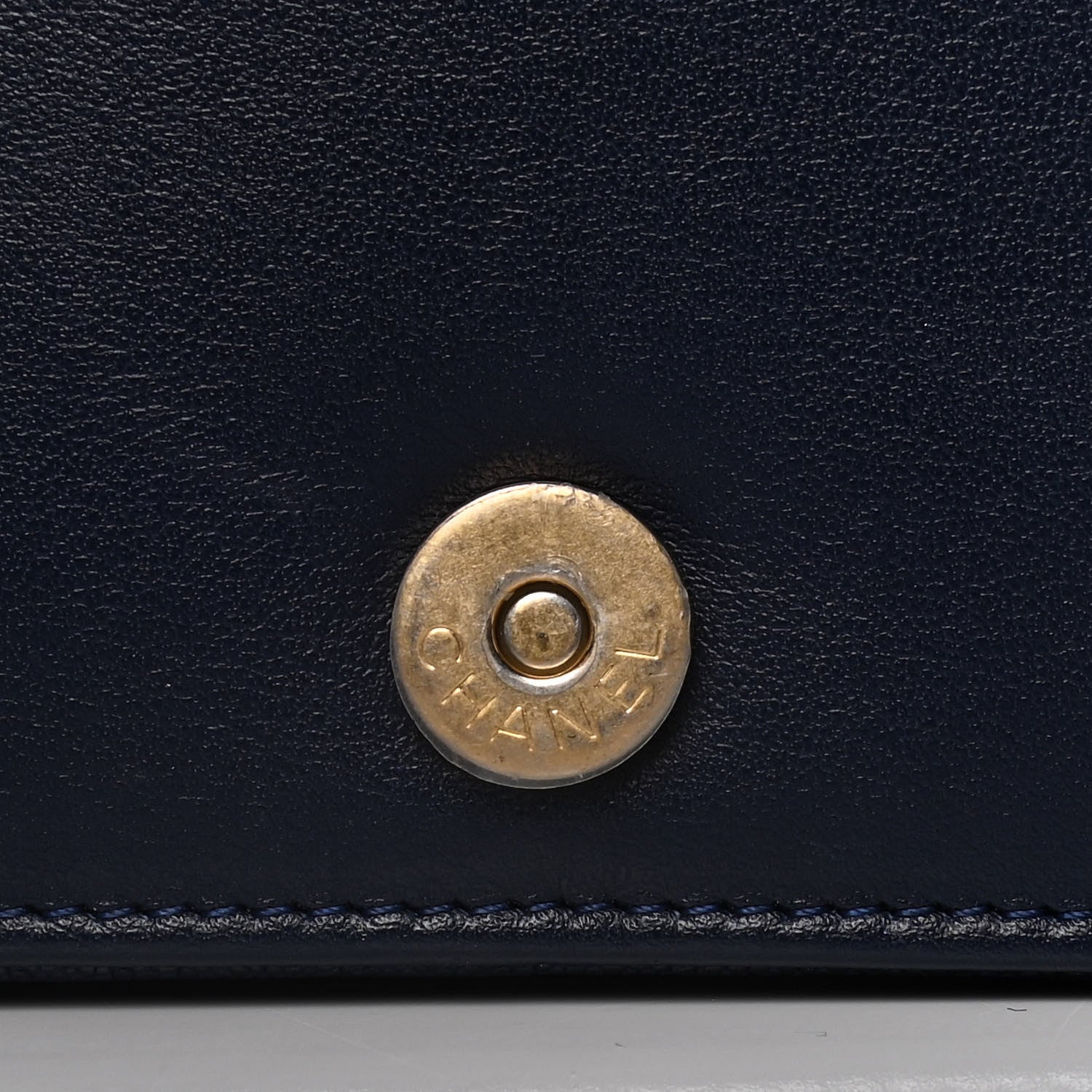 Chanel Caviar Quilted Boy Wallet On Chain WOC Navy 9 of 15