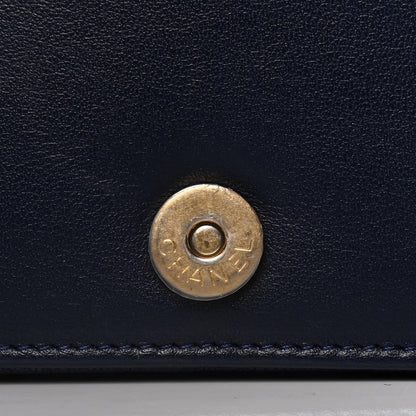 Chanel Caviar Quilted Boy Wallet On Chain WOC Navy 9 of 15