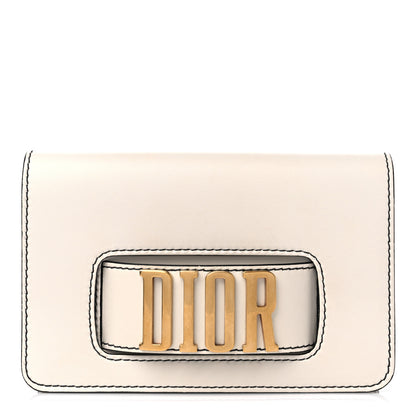 Christian Dior Smooth Calfskin Dio(r)evolution Flap Clutch White 1 of 13