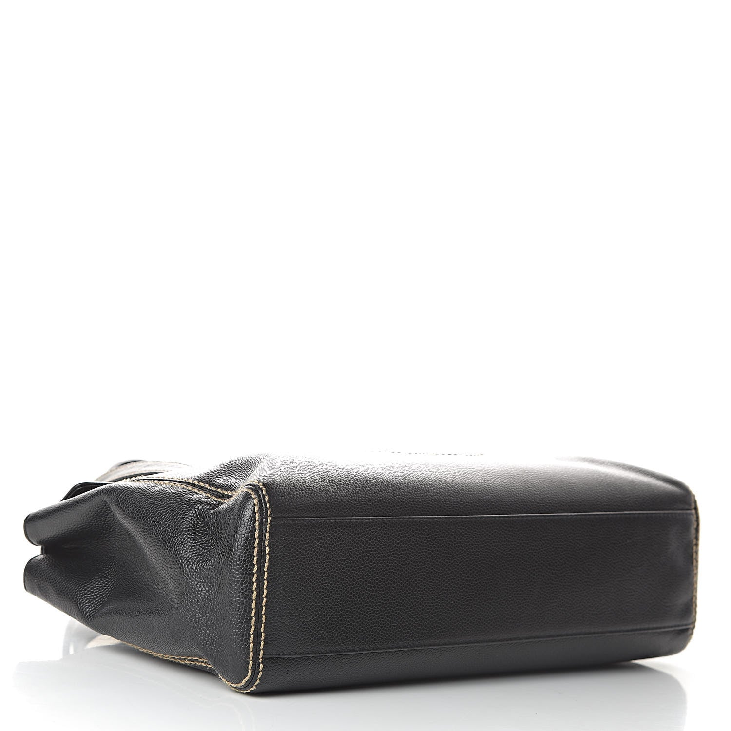 Chanel Caviar CC Stitched Flap Shoulder Bag Black 4 of 11