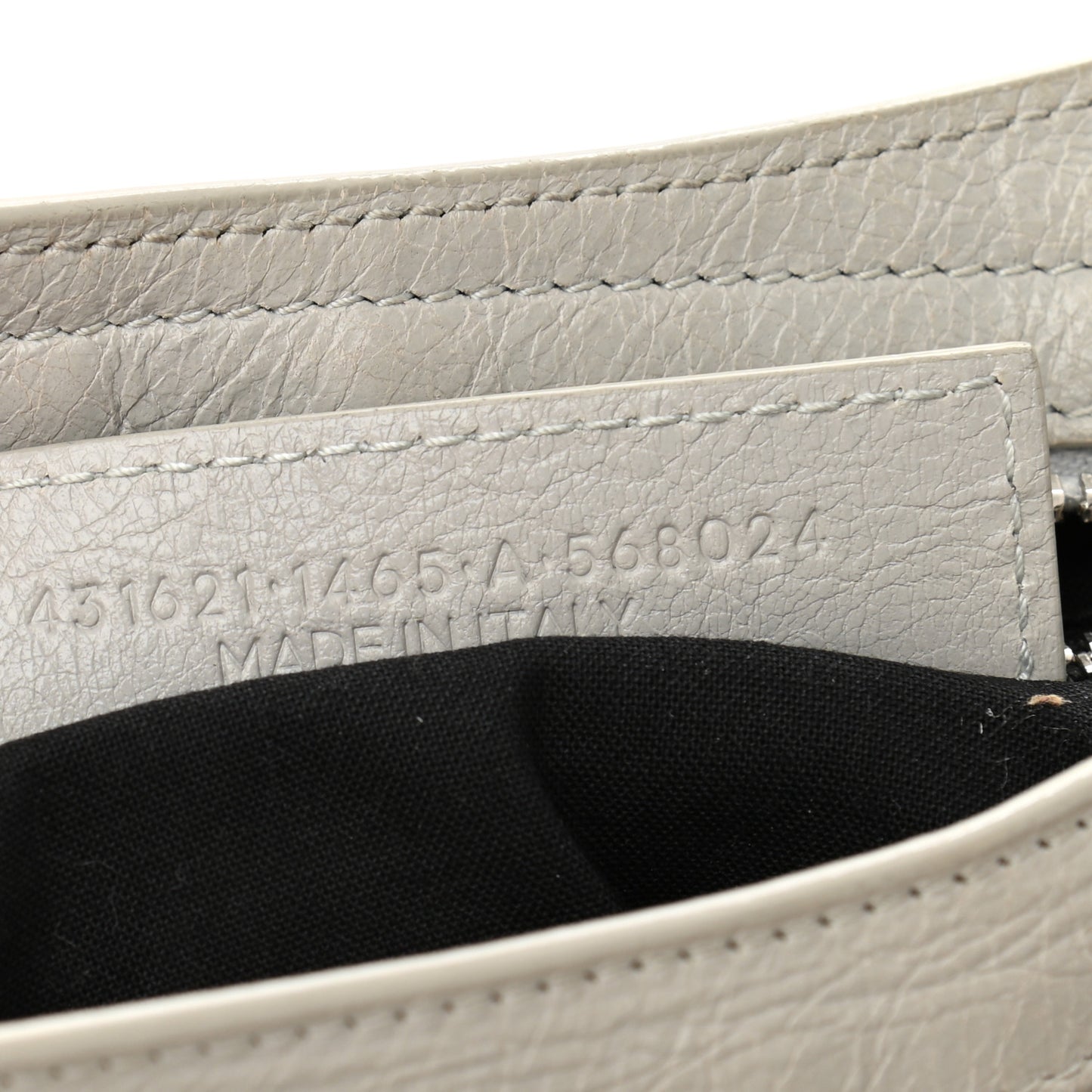 Agneau Classic Silver Hardware S City Gris Nuage